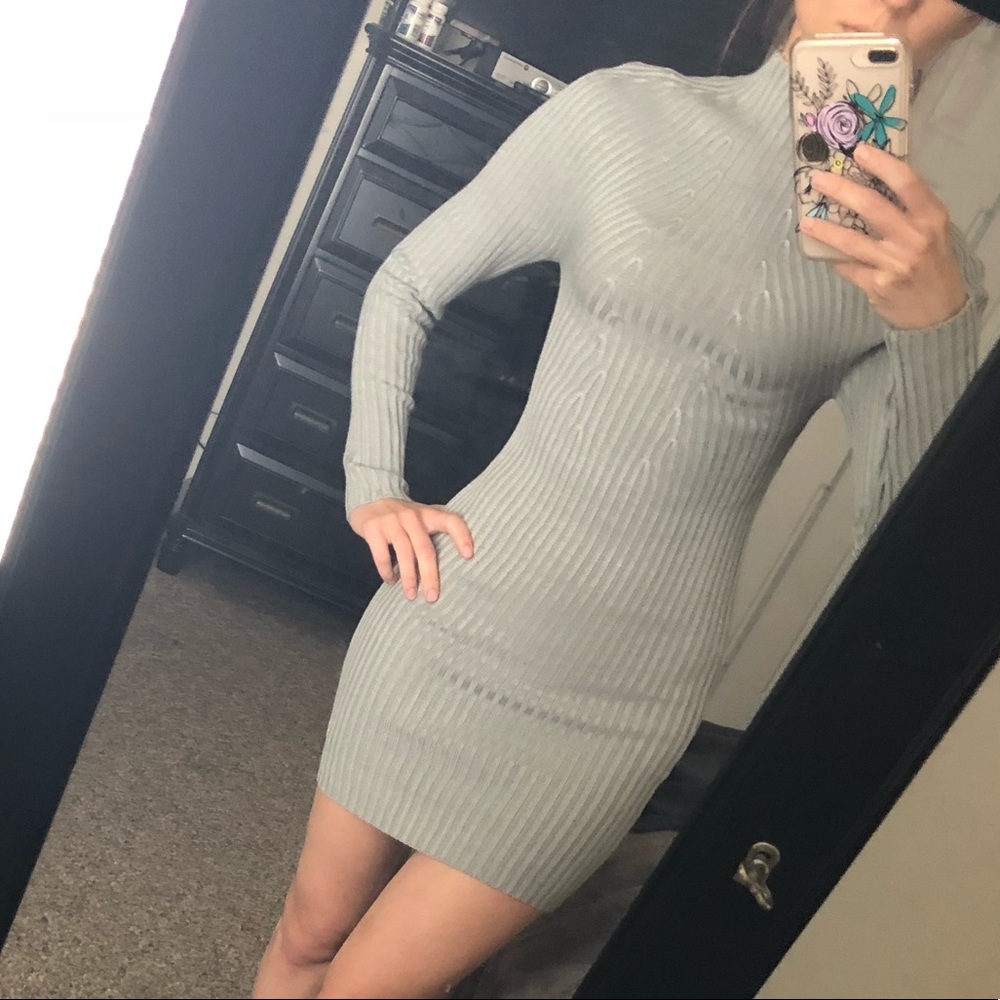Gray sweater dress - like new!!